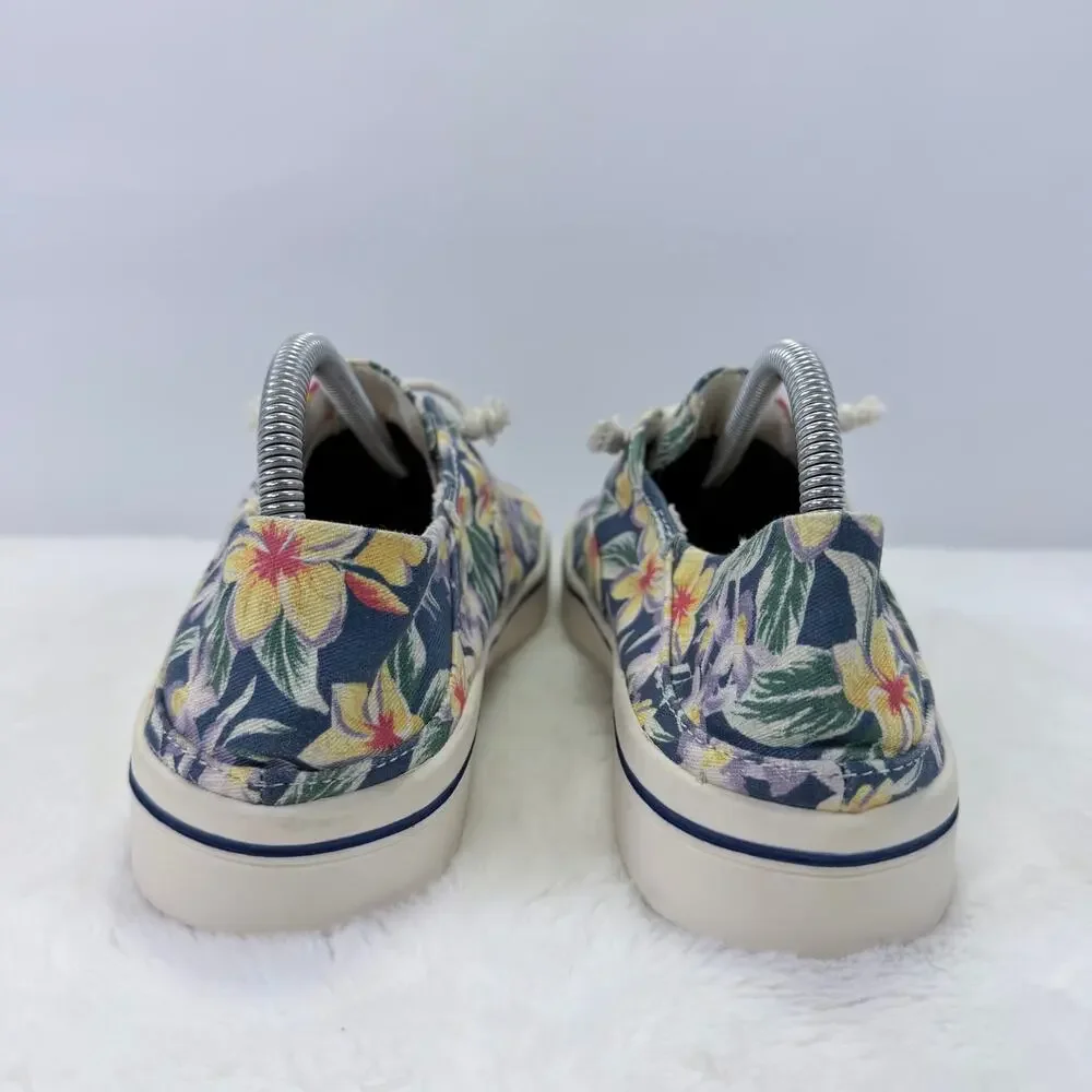 Mad Love Women’s Kendra Floral Canvas Lace-Up Casual Sneakers Size 10
